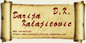 Darija Kalajitović vizit kartica